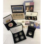 8 modern cased coin sets.