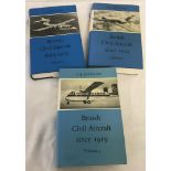 British Civil Aircraft since 1919 - 3 volume set of hardback books.