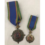 A pair of medals, Order of the Crown of Thailand.