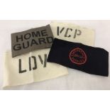 4 modern reproduction Homefront arm bands.