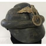 WW2 pattern German N.S.K.K. motor cycle helmet.