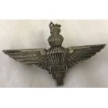 WW2 Sterling silver Indian Parachute Regiment cap badge.