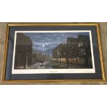 A Ltd Ed print "Old Taunton by Lamplight" by Maurice Bishop, numbered 276/1000 & signed to margin.