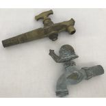 A vintage brass tap marked Thorben.