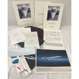 A folder of Concorde flight pack of memorabilia.