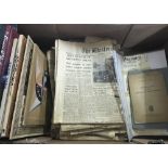A collection of assorted vintage ephemera and books.