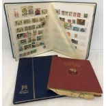 3 vintage stamp albums containing British and world stamps.