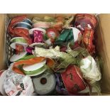 A box of assorted ribbons.