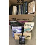 A box of assorted books related to Art and Artists, Wildlife and Nature and painting.