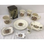 A collection of mostly ceramic Royal commemorative items.