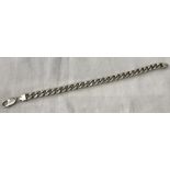 A 925 silver men's curb chain bracelet.