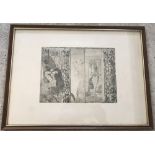 Edgar Degas engraving - 'Loges d'Actrices' (Actresses' Dressing Rooms).