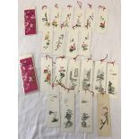 2 Sets of 10 hand painted watercolour oriental bookmarks.