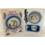 A boxed Johnson Brothers ceramic 'Alice in Wonderland Nursery Set'