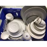 A quantity mostly white ceramic dinner and tea ware.