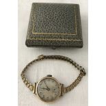 Vintage watch with 9ct gold case, HM Birmingham 1933 A.L.D.