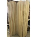 A vintage 4 section folding screen.