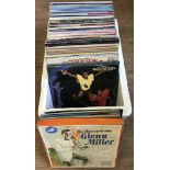 A box of mixed vintage LP's including Glenn Miller Collector's Edition.