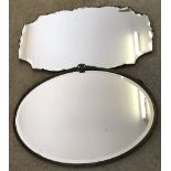 2 vintage wall hanging mirrors.