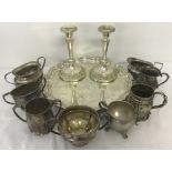 A quantity of assorted silver plated items.
