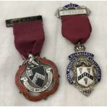 2 masonic stewards badges/medals.