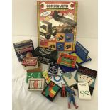 A collection of assorted vintage card games and toys to include 2 1930's Pepys boxed card games.