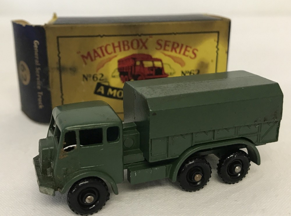 A boxed Matchbox #62 General Service Truck.