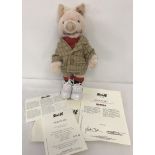 A 2009 Limited Edition Steiff 'Podgy Pig' teddy from the "Rupert Classic" range.