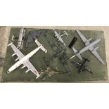8 assembled and painted kit aeroplanes to include Trans World Airlines.