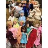 A collection of sindy and Barbie style dolls.