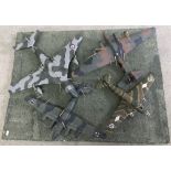 4 large assembled and painted kit military aeroplanes.