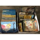 2 boxes of vintage children's books and magazines.