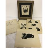 A Cats portfolio, drawings by Clare Turlay Newberry.