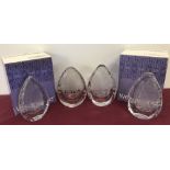 4 x Wedgwood Christmas Angels glass paperweights.