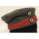 A German WWI pattern feldmutze soft trench cap.