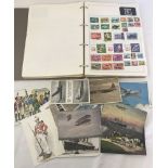 A vintage stamp album.