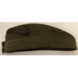 An original WW2 Buckinghamshire Battalion khaki side cap.