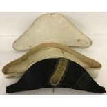 A boxed c1920's Mayor's ceremonial bicorn hat.