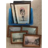 A collection of 8 framed/glazed prints.