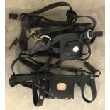 2 pairs of vintage horse head collar/blinkers.