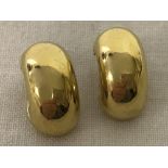 A pair of 9ct gold clip-on earrings.