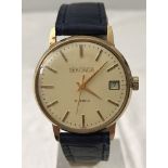 A men's Sekonda 17 Jewels wristwatch in gold tone case.