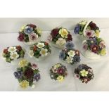 10 Aynsley 'flower basket' ceramics.