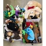 A large quantity of soft toys and teddy bears.