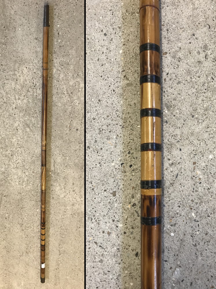 1 piece bamboo Hollow Stick fishing rod by Ghillies c1920.