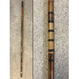 1 piece bamboo Hollow Stick fishing rod by Ghillies c1920.