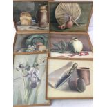 Helena Thirza Popple - collection of 6 still life watercolours.