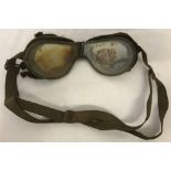 An original WW1/2 pair of tank / driving goggles.