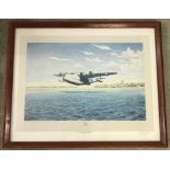 Gordon Sage Aviation Artist from Cambridge, signed First Edition print "Sama Bay".