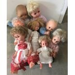 8 x vintage vinyl dolls.